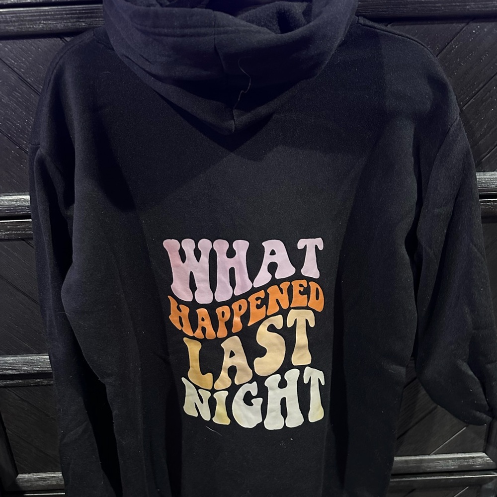 Black graphic hoodie